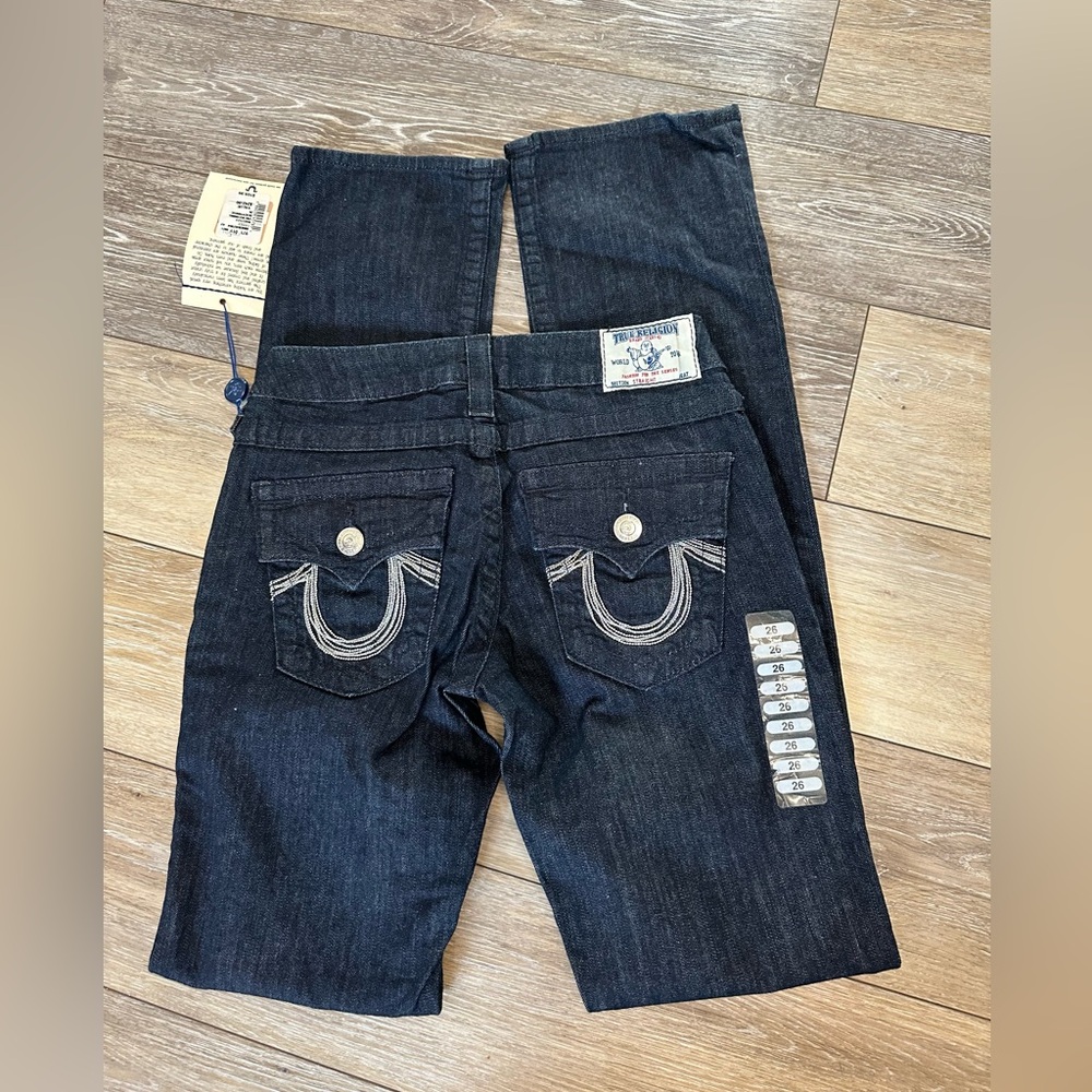 True Religion Dark Wash Straight Jeans